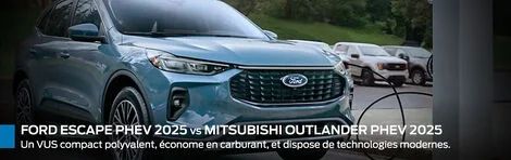 Comparaison Ford Escape PHEV vs Mitsubishi Outlander PHEV : autonomie, consommation et valeur au Québec